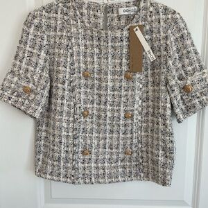 DO&BE tweed button cropped top small